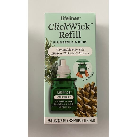 Lifelines ClickWick Refill in Fir Needle & Pine essential oil blend fragrance. - Picture 1 of 4